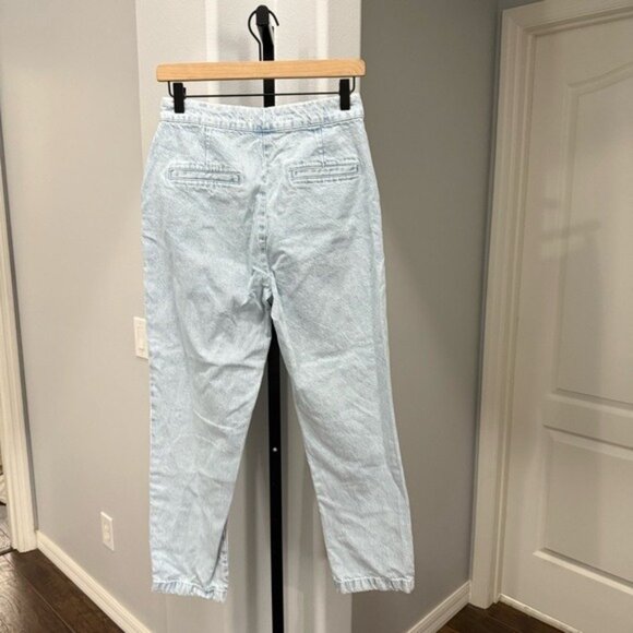 ZARA Sailor Blue Jeans Size Medium Light Wash Button Front Denim Jean - Picture 5 of 5